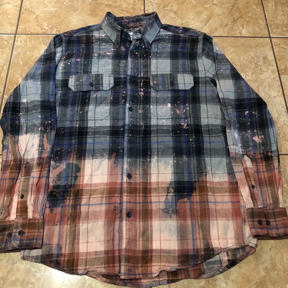 The Whiskey Wrangler Splatter Beach Flannel